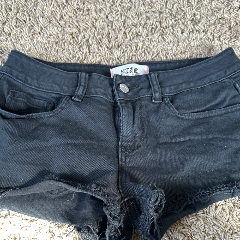 Black Distressed Women Shorts Victoria secret pink size 2
